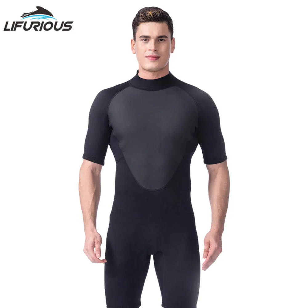 Бренд LIFURIOUS подводное погружение водонепроницаемый гидрокостюм для дайвинга износостойкое черное снаряжение для дайвинга, серфинга раздельный костюм Размер s-xxl