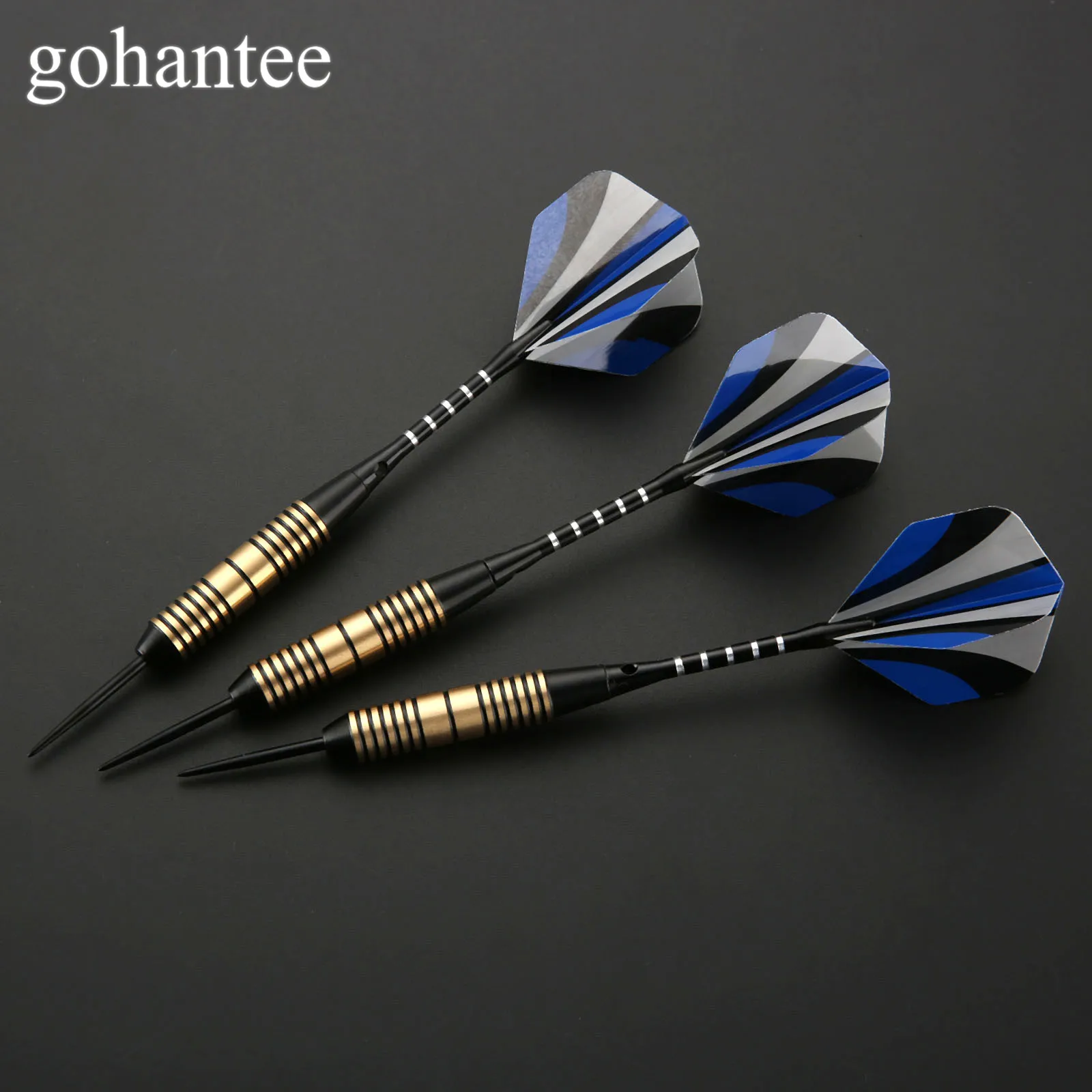 3pcs/box 26g Steel Needle Tip Point Darts, Copper Brass Barrel