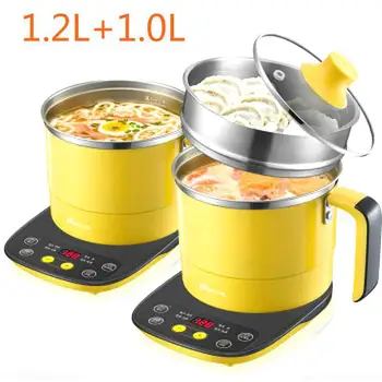

Mini Stainless Steel Multi Cooking pot Cookers Split Type Hot Pot Cooker 9.5h Reservation Keep Warm with 7 Menus