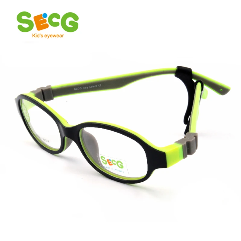 SECG TR90 сверхлегкие Мягкие гибкие защитные очки для детей, оптические очки, резиновые очки для мальчиков и девочек с резиновой лентой - Цвет оправы: C31