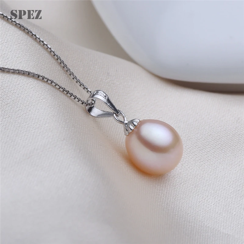 Pendant Necklaces Freshwater Pearl 925 Sterling Silver For Women Korean Pretty vintage Fashion Jewelry Trend pendant necklace,silver necklace