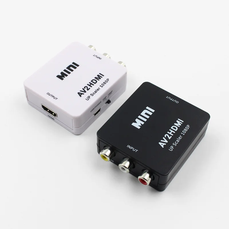 Mini AV To HDMI Video Converter Box RCA CVBS AV To HDMI Adapter Full HD