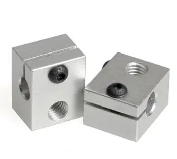 

2pcs Reprap V6 Aluminum heater block 20*16*12mm for HotEnd sand blasting surface 3D Printer Accessories high quality