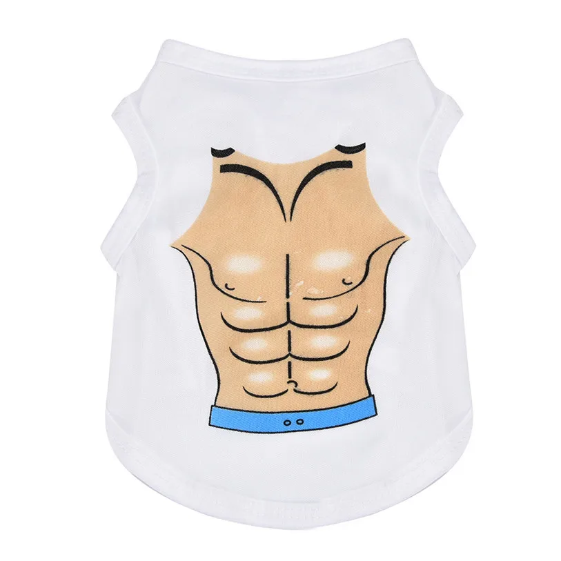 XS L собака жилет милый облегающий бикини с рисунком футболка на весну и лето