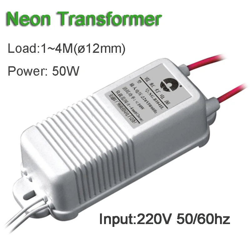 

Neon Sign Electronic Transformer 4KV30mA40KHz 50W Load 4 Meters Neon Light Rectifier Supply Power Input 220v Free shipping