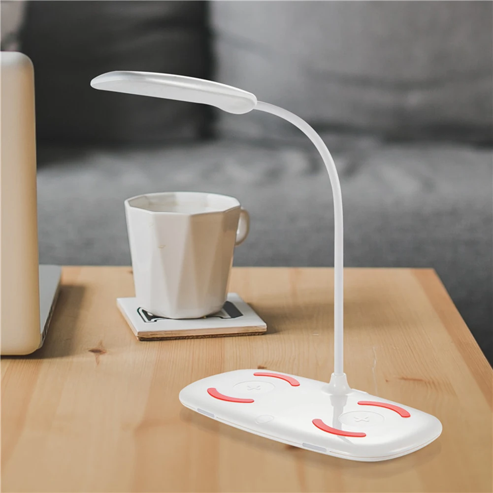 

Folding Wireless Charging LED Desk Lamp 5V 3A Table Light Desktop Charge USB Output Charger Night Light Bed Lamp