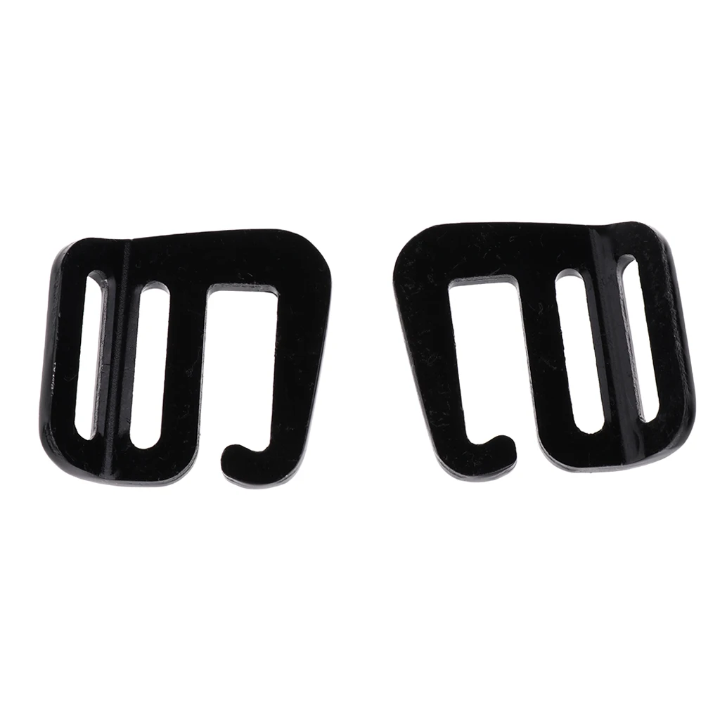 6 Pieces Aluminum G Hook Crochet Strap Band Loop Webbing Buckle Belt 25mm/1 inch Backpack Outdoor Accessories Black