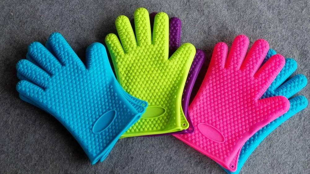 Promotion New 1pcs Kitchen Cooking Glove Silicone Oven Gloves With