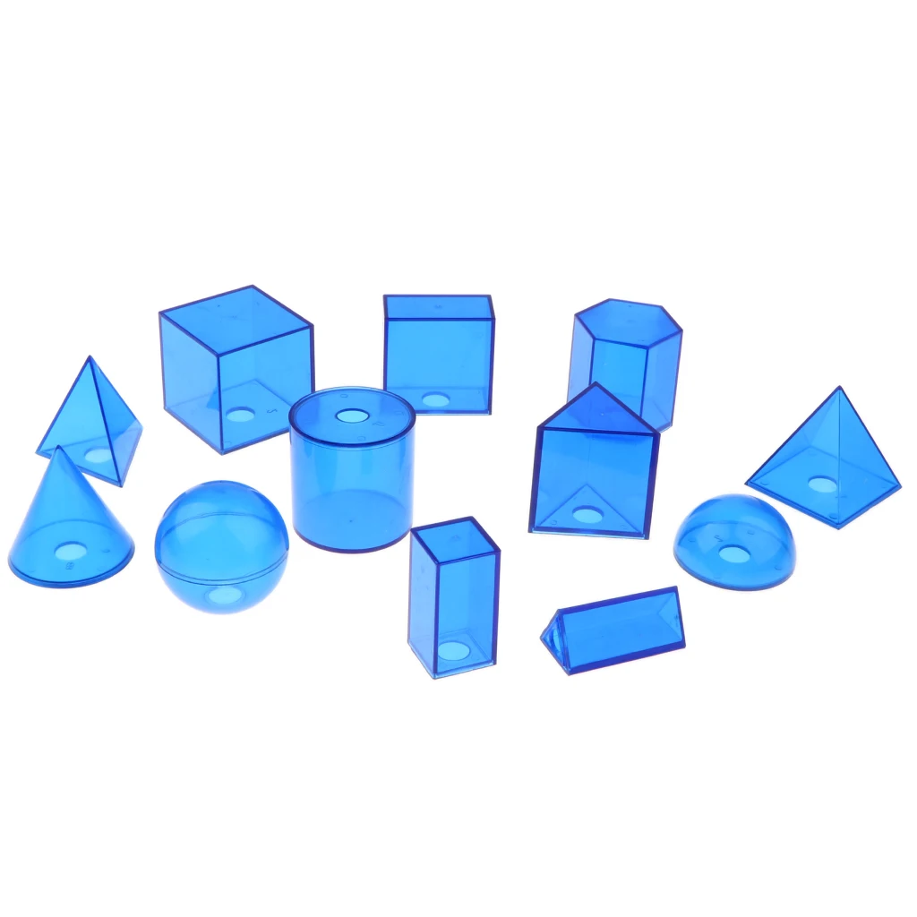 2pcs Geometric Solids - Volume Shape Learning Math Geometry Visual Aids Mathematics Teaching Tool Kid Educational Cognitive Toy