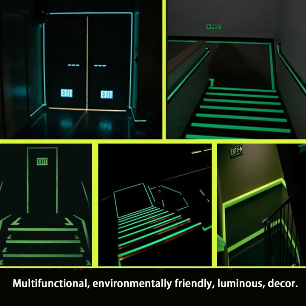 Colorful Reflective Tapes Glow Self-adhesive Sticker Luminous Fluorescent Glowing Tapes Dark Striking Warning Tape Colorful Reflective Tapes Glow Self-adhesive Sticker Luminous Fluorescent Glowing Tapes Dark Striking Warning Tape