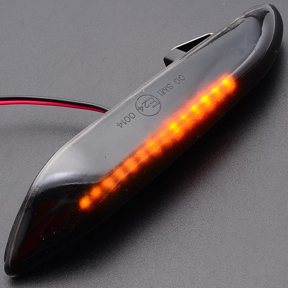 2x Smoke LED Side Marker Turn Indicator Lights Left Right For BMW E90 E91 E92 E39 E60 E46 E83 E53 E36 E81 Error Free 2x Smoke LED Side Marker Turn Indicator Lights Left Right For BMW E90 E91 E92 E39 E60 E46 E83 E53 E36 E81 Error Free