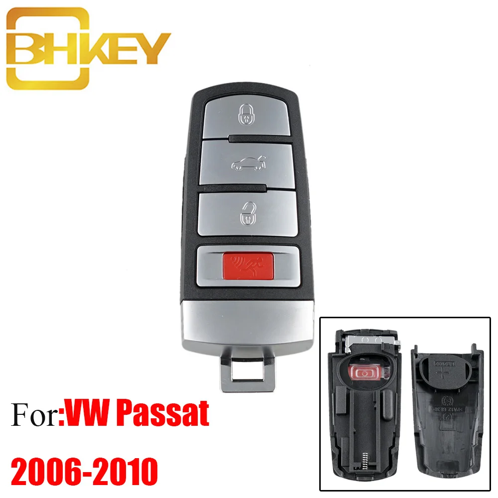 

BHKEY 4Buttons Smart Remote Key Keyless Case Fob For Volkswagen Passat CC 2006 2007 2008 2009 2010 Car key shell