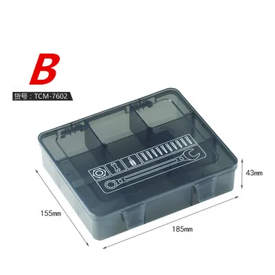 Креативный многофункциональный ящик для инструментов портативная коробка для хранения деталей чехол для инструмента отвертка гайки наборы ремонтный инструмент Органайзер контейнер - Цвет: B