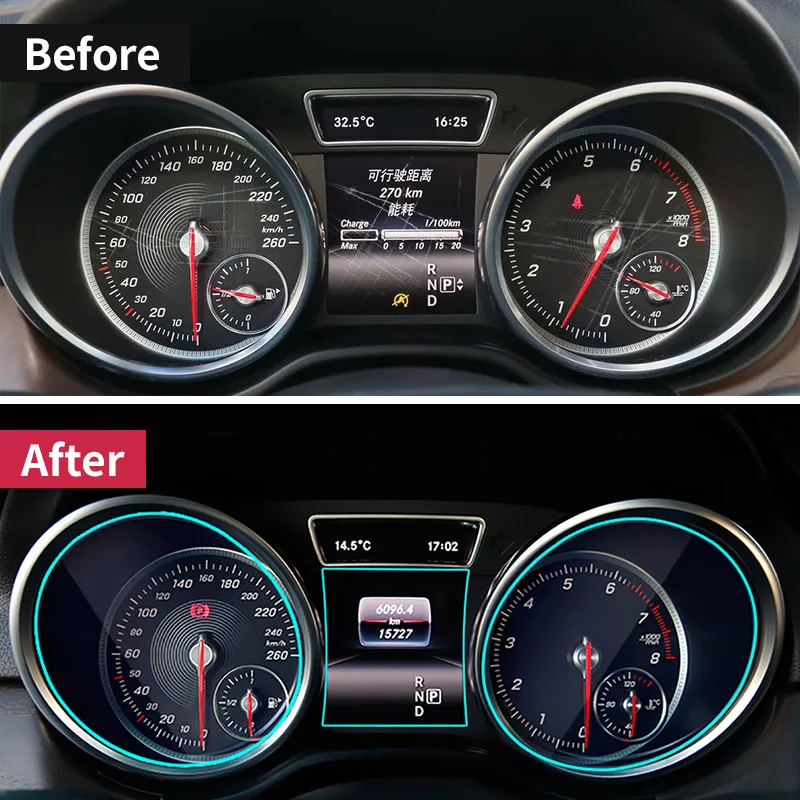 

Car Styling For Merceders Benz GLE W166 GLS X166 Class Car Access Car Dashboard Instrument Panel Screen Protective Film sticker