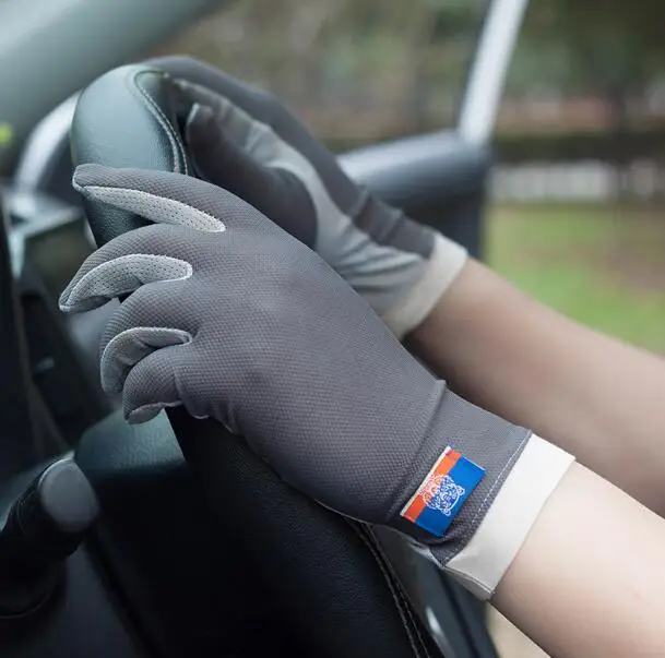 Весна Лето мужские перчатки автомобильные мужские противоуф противоскользящие полосатые перчатки для вождения с сенсорным экраном 1073