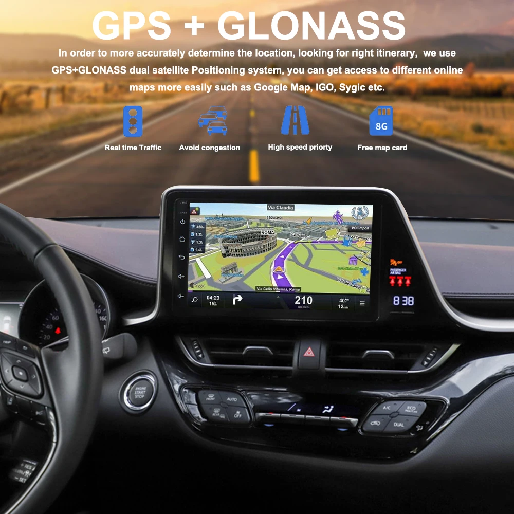 Coche Android 10 Radio GPS para Toyota C HR CHR 2016 2017 Multimedia