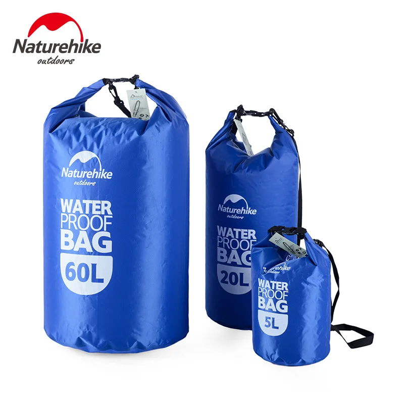 NatureHike 5L 20L 60L водонепроницаемая сумка Ультралегкая дрифтерная сухая Сумка Пляжная дрифтинговая для дайвинга