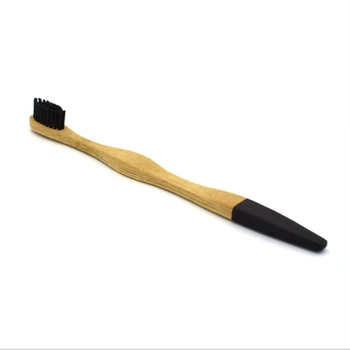

1138 3pcs/pack Charcoal Bamboo Toothbrush For Adult Use Biodegradable Bristles