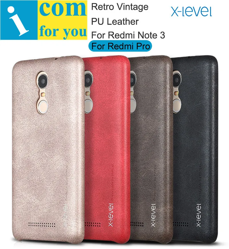 Чехол X Level для Xiaomi Redmi Note 3 Pro ультратонкий Ретро винтажный кожаный защитный чехол