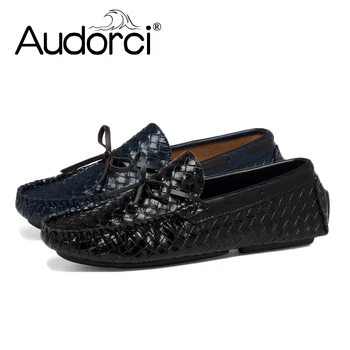 

Audorci Brand Mens Casual Shoes Fashion Peas Shoes Suede Leather Men Loafers Moccasins Slip On Men's Flats Male Driving Shoes