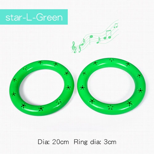 Ruizhi Детские звуковые гимнастические кольца для детского сада Утренние упражнения на открытом воздухе спортивные игрушки школьные игры Детские игрушки RZ1056 - Цвет: 24star Green L