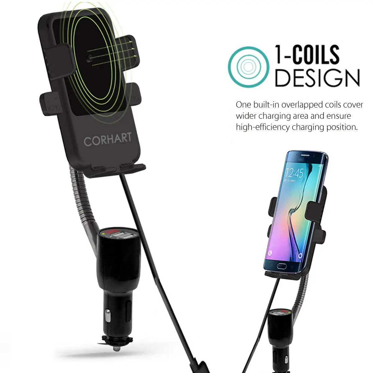 Автомобильный прикуриватель, двойной USB, Qi, беспроводное автомобильное зарядное устройство, держатель телефона для samsung S10e, для huawei P30 Pro, для iPhone X, XS, Max, XR, 8