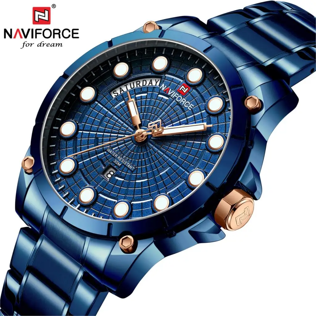 NAVIFORCE Relojes часы для мужчин модные спортивные кварцевые мужские часы, наручные часы лучший бренд класса люкс бизнес водонепроница Relogio Masculino