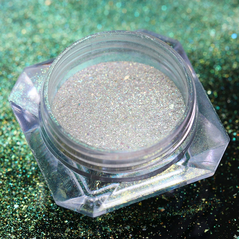 1 caja 0,2g láser uñas brillo Pavo Real holográfico espejo polvo láser polvo uñas arte cromo pigmento en polvo DIY decoraciones 1 caja 0,2g láser uñas brillo Pavo Real holográfico espejo polvo láser polvo uñas arte cromo pigmento en polvo DIY decoraciones