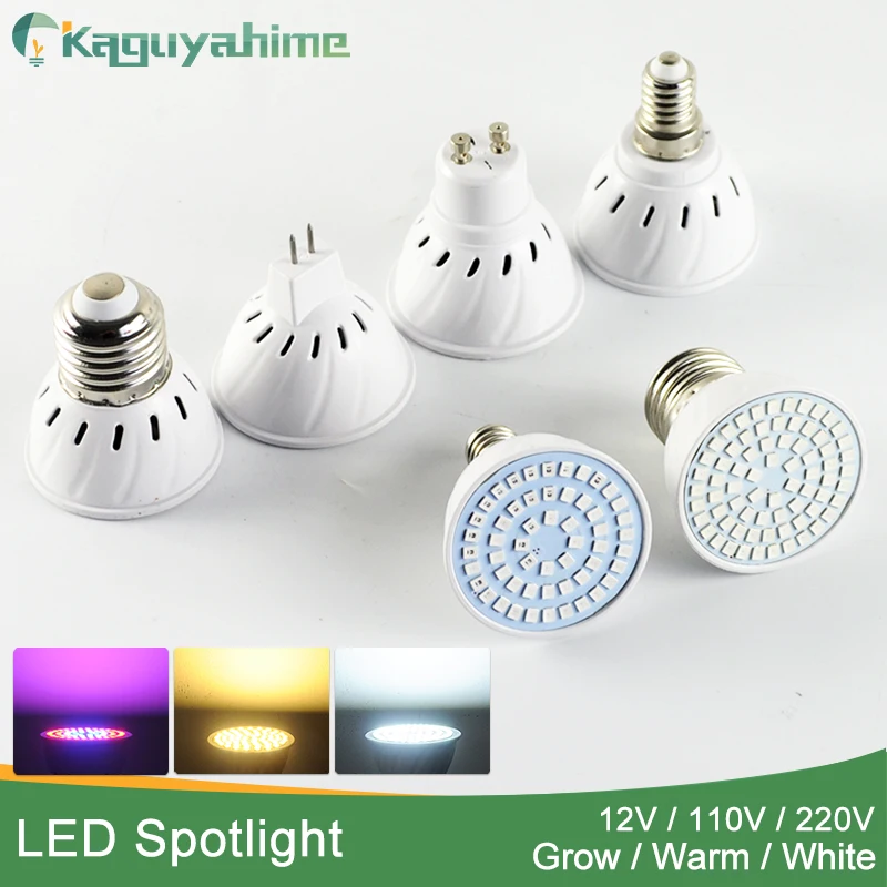 Kaguyahime E27 Gu10 Mr16 светодиодный Spotlight светодиодный светать/теплые/белый AC 220 V 110 V светодиодный лампы 3 W 4 W пятно света полный спектр