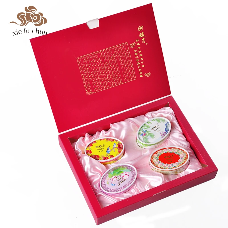 

Xiefuchun Chinese Traditional Solid Perfume Gift Box 4pcs Jasmine Osmanthus Rose Gardenia Fragrance Dedorant Women Perfume XFC7