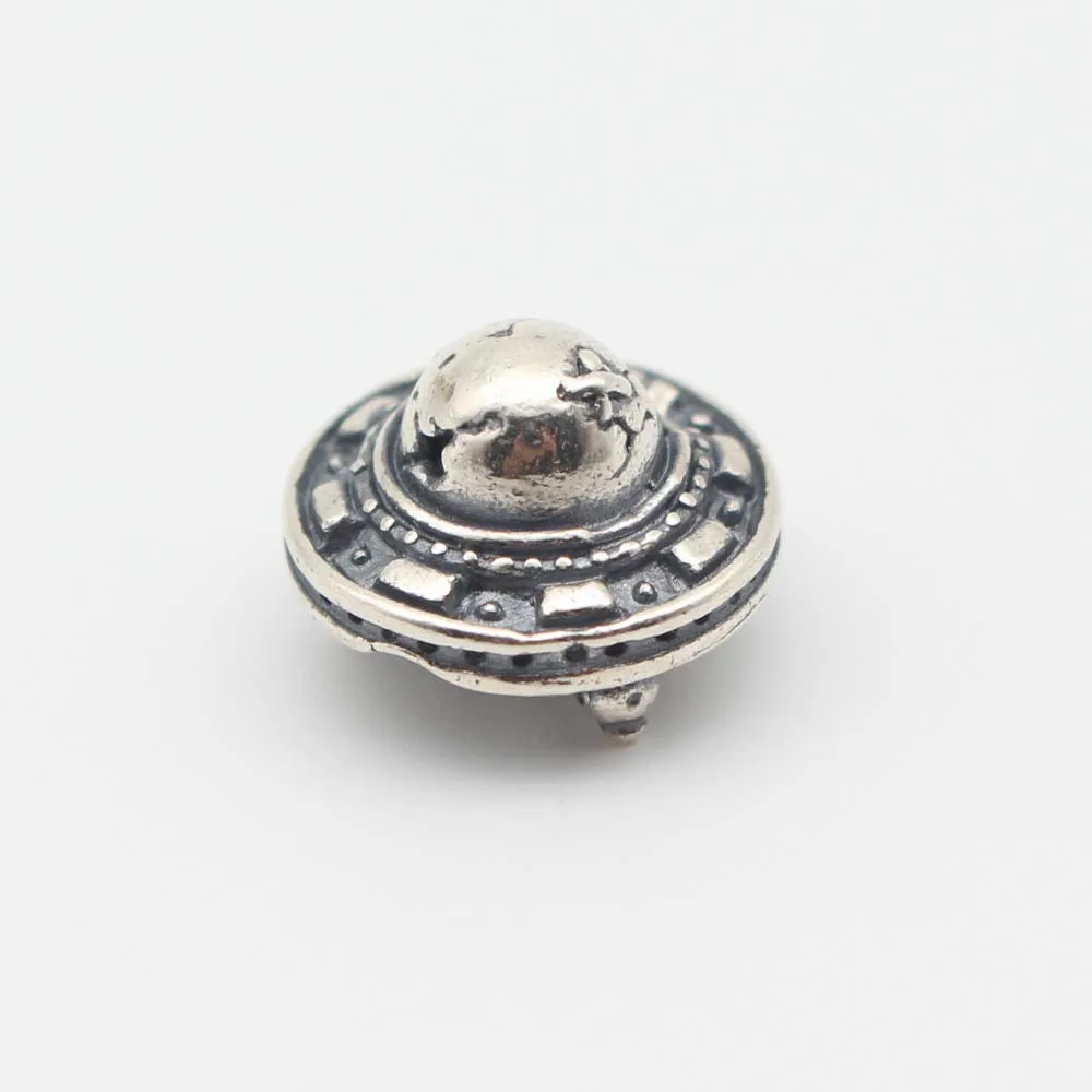 

Flying Saucer UFO 925 Sterling Silver Charm Beads Fit Original Troll OHM Bead Brand Bracelet Charms pendant Jewelry Making Gifts