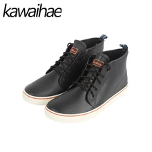 Rubber Shoes Rain Boots Man Comfortable Black Man Boots Waterproof Round Toe brand Ankle boots Kawaihae