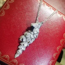 Дизайнерские Модные ювелирные изделия из меди 3а кубического циркония вечерние ожерелья