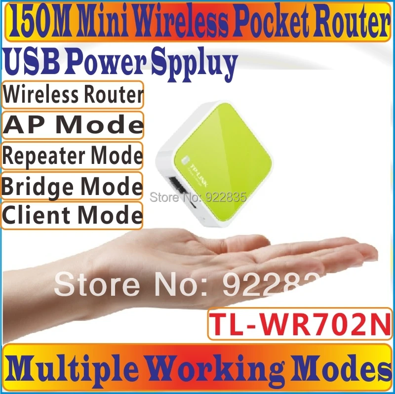

[Chinese Firmware] Portable Mini TP-LINK 150Mbps Wireless Router AP Repeater, 150M Wireless N Nano Router, 802.11b/n/g