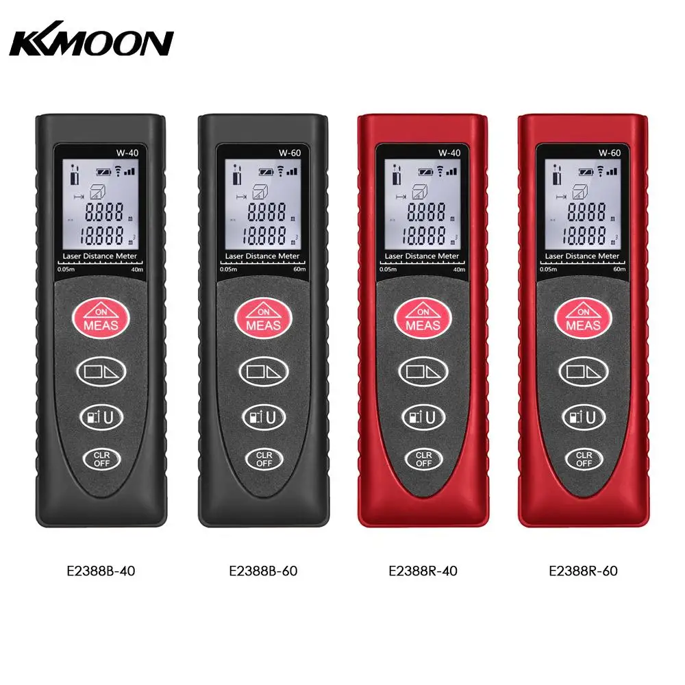 

KKmoon Mini Handheld Digital Laser Distance Meter Range Finder 40m/131ft 60m/192ft Diastimeter Distance Area Volume Measurement
