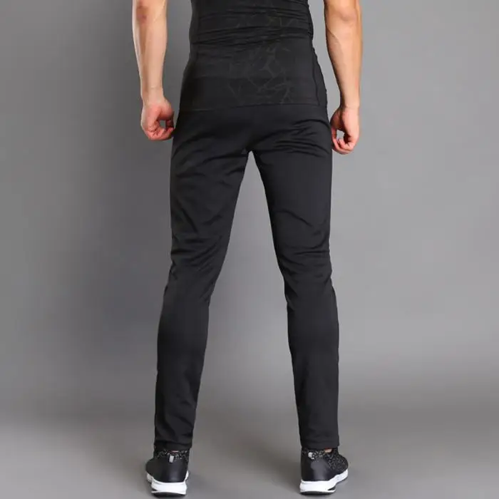 Breathable Jogging Pants Men Fitness Joggers Running Pants With Zip Pocket Training Sport Pants For Running Tennis Soccer Play