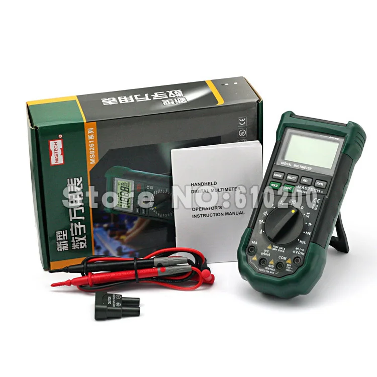 

MASTECH MS8268 Auto Range Digital Multimeter Full protection ac/dc ammeter voltmeter ohm Frequency electrical tester diode test