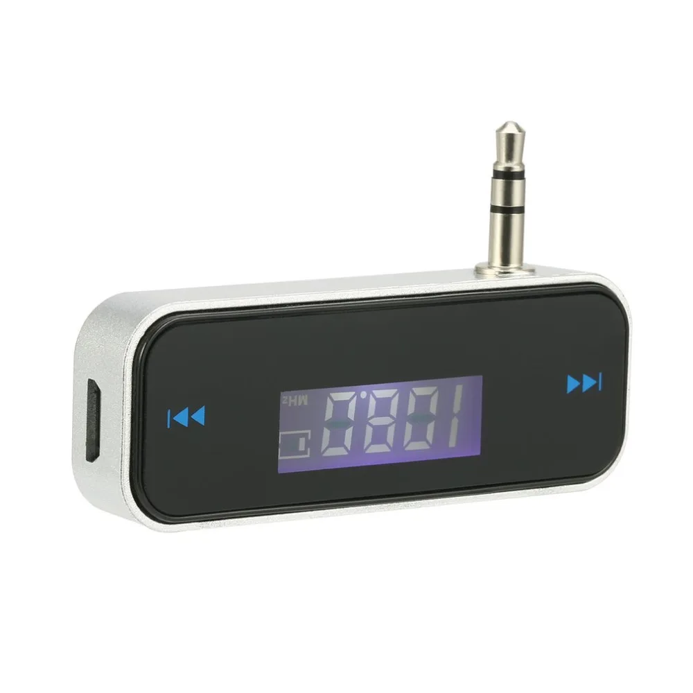 Wireless 3.5mm Wireless 3.5mm Car LCD Display FM Transmitter Cable For iPhone 4S 5S for ipod Touch LED display&audio cable