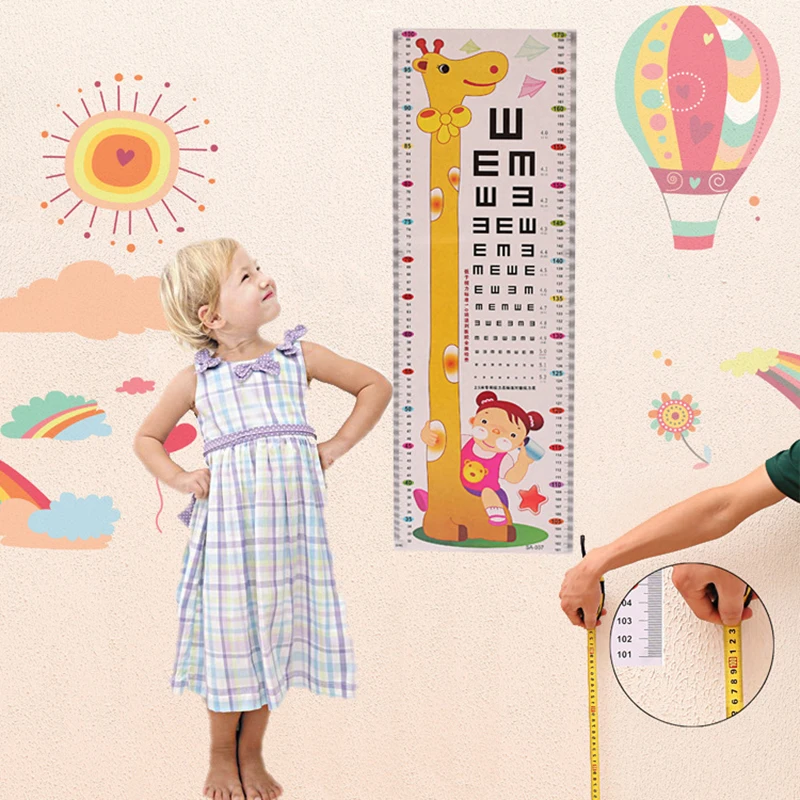 

1 pc Best Selling Giraffe Tiger height Measure Decals Baby height stickers child cartoon height ruler A148