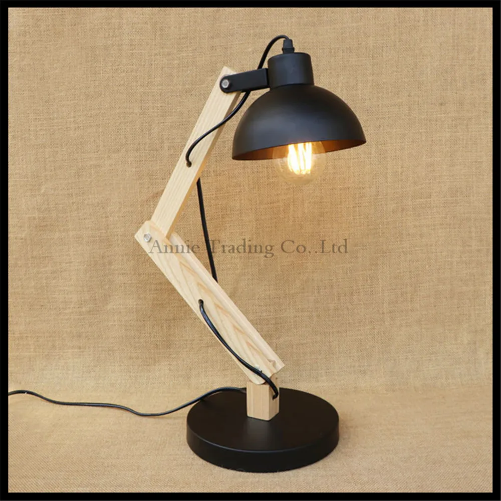 

Nordic desk lamp bedroom hotel desk lighting arts Decor Wooden decorative table lights abajur para quarto lamparas abajour lampa