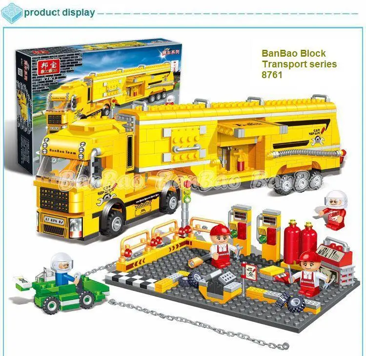 

Learning & Education Banbao Transport Series 8761 Big F1 Truck 660pcs Building Block Set Bricks Toy Best Children Gift