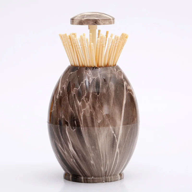 as the picture shows Direct creative toothpick box restaurant home personality toothpick holder automatic pop-up cute push-type toothpick can - Цвет: as the picture shows