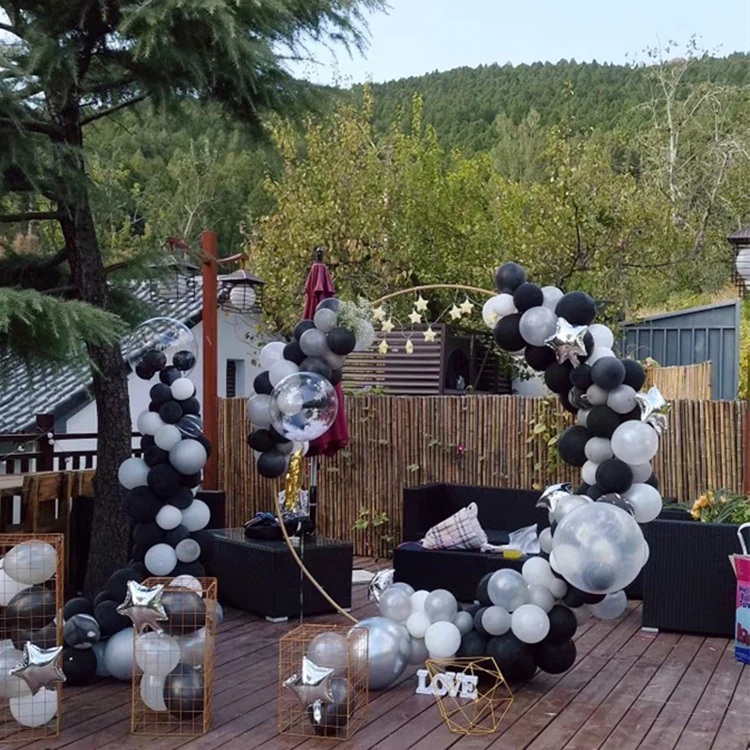 JAROWN Round Ring Arches Iron Shelf Artificial Flower Door Wedding DIY Background Decoration Home Party Flower Row Stand Decor (81)