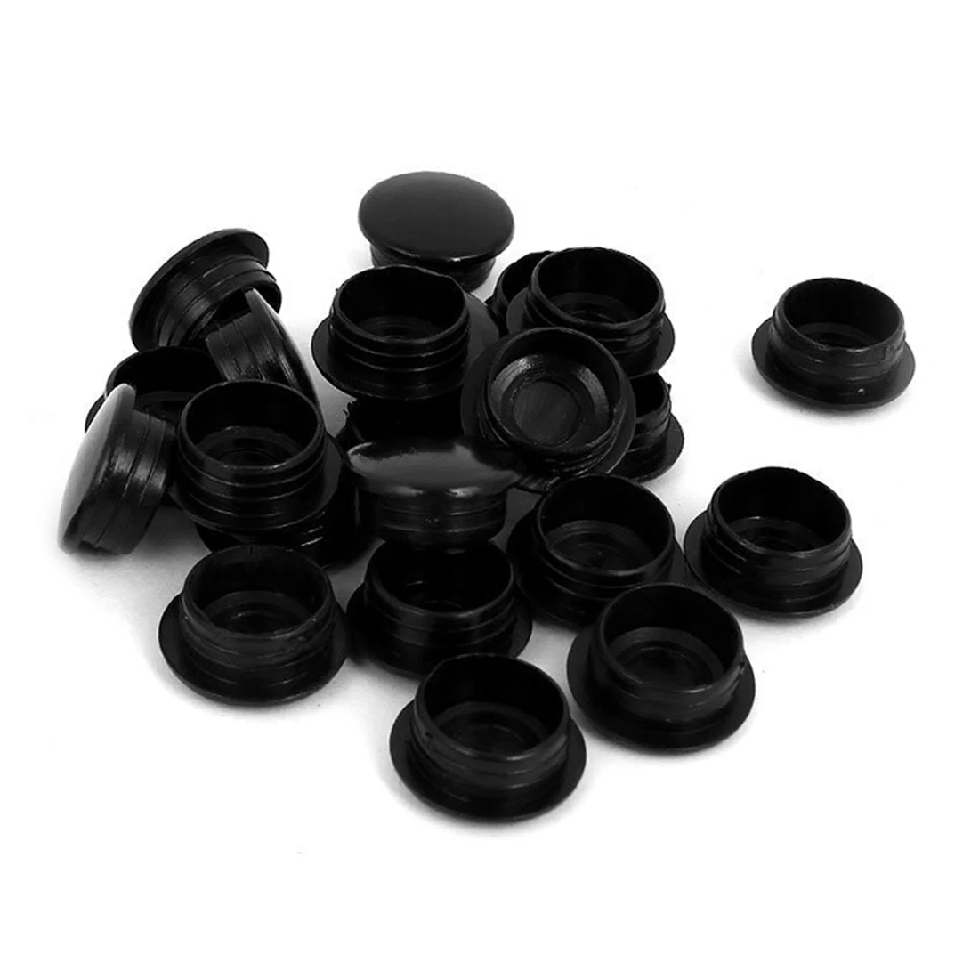 uxcell 12 Pcs Black 25mm 1 Diameter Blanking End Caps Covers Tube Insert