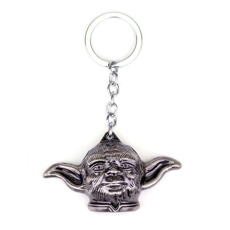 11 Style Star Wars Keychain StormTrooper Helmet Storm Trooper Pendant Key Chain Darth Vader Mask Superhero Keyring Key chain - Цвет: Silver