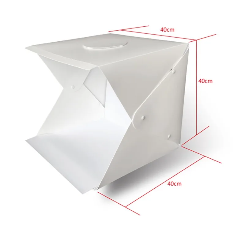 Shining 40*40 cm Camera Tool Portable Waterproof LED Folding Studio Set Soft Light Box Shooting Background Tool