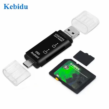 

KEBIDU OTG Card Reader Type C micro USB Support TF memory card Reader adapter High speed USB2.0 For PC Android Camera Extension