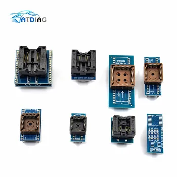 

8 PCS Programmer Adapters Socket Kit SOP8+SOP16 +PLCC32 +PLCC44 Adapter for TL866CS TL866A EZP2010 RT809H Programmer