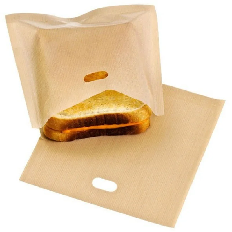 WOFO 2Pcs/Set Black Teflon Toast High Temperature Baking Bag Toast Bag