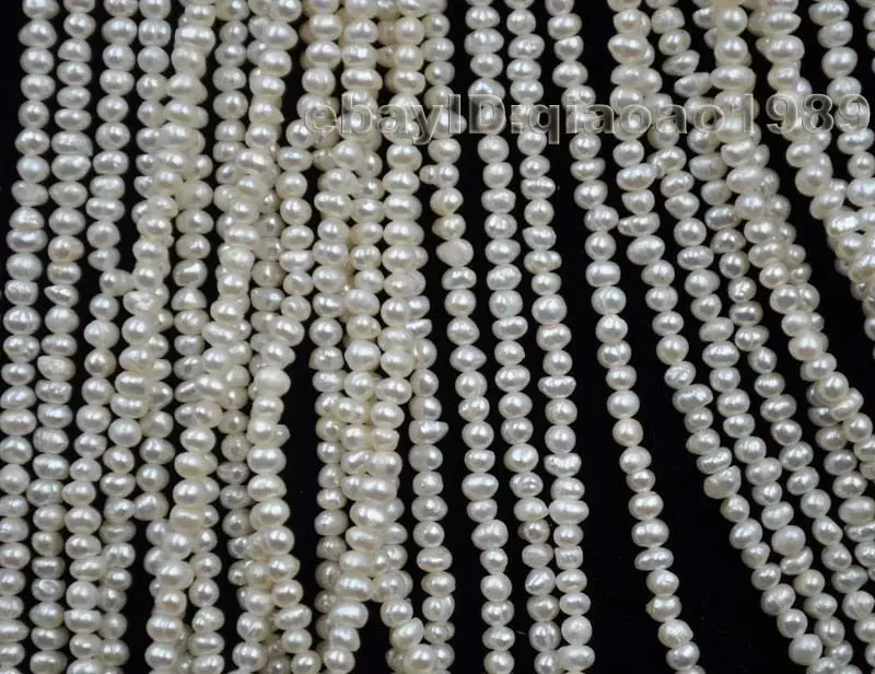 

wholesale 20 Strands natural 5mm freshwater pearl lots